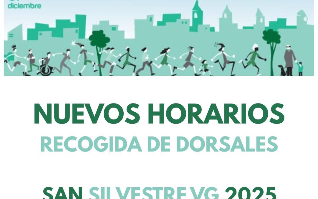Nuevos horarios de recogida de dorsales